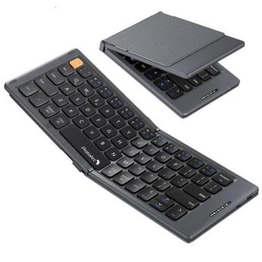 Imagem de Teclado compacto dobrável ProtoArc XK04 Bluetooth Cinza