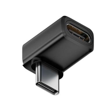 Imagem de cablecc Adaptador de extensão USB 5.0 de 80 Gbps (macho a feminino, 240 W, 16 K, 8 K, 5 K), compatível com USB 4.0 Thunderbolt 3/4/5 (ângulo direito)
