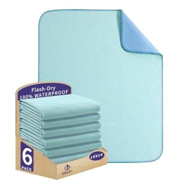 Imagem de ESWIN Protetores De Cama Laváveis À Prova D'Água, Laváveis, Superabsorventes, Reutilizáveis, Contra Xixi Na E Incontinência Para Crianças, Adultos, Idosos Animais Estimação - Protetor Impermeável So