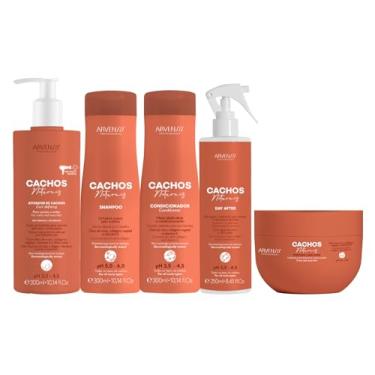 Imagem de Arvensis Vegan Professional, Kit Shampoo, Cond, Ativador, Máscara e Spray Cachos Arvensis