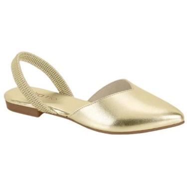 Imagem de Sapatilha mule beira rio 4134.446, Dourado dourado, 39