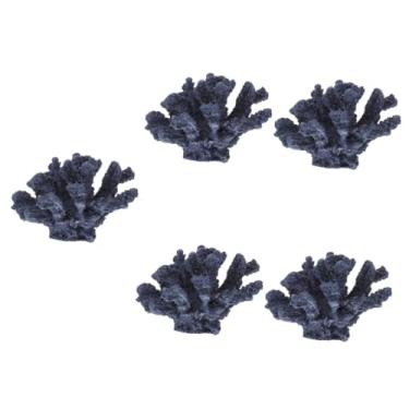 Imagem de AKALNNB Decoração de tanque de recife 5 peças ornamentos de coral de aquário faça você mesmo aquário coral planta de aquário paisagem ornamento de coral planta de tanque de casa decoração do oceano