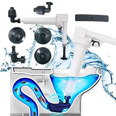 Imagem de Desbloqueador de sanita de alta pressão, limpador de bomba de pressão de ar, pistola de desentupidor de drenagem de ar eficiente projetada para o tipo sifão, desentupidor de drenagem / ferramentas de