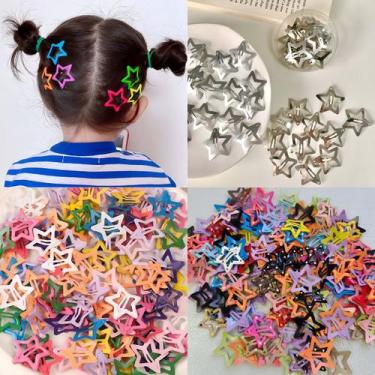 Imagem de Kit Tic tac Estrela Clips Presilhas Grampos de Cabelo Estrela Infantil