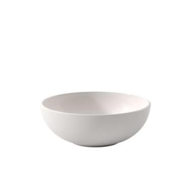 Imagem de Villeroy & Boch NewMoon Tigela média para sopas e saladas frescas, porcelana premium, branca, pode ser lavada na lava-louças