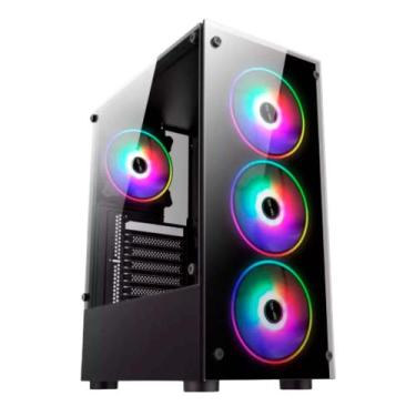 Imagem de Gabinete Gamer Hayom Atx/M-atx com Lateral e Frontal Em Vidro Temperad