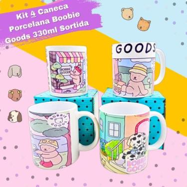 Imagem de Kit 4 Caneca Porcelana Boobie Goods 330ml Sortida ref.5542 - CASA DE P