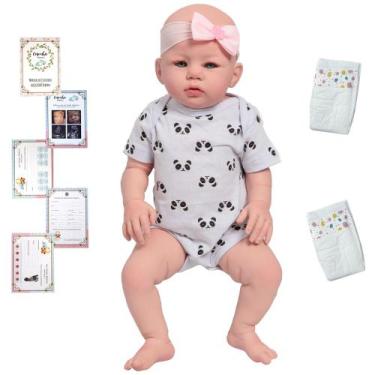 Imagem de Boneca Bebe Reborn Abigail Articulada Roupinha Kit Itens - Cegonha Reb