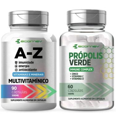Imagem de Kit Imune Propolis Verde Multivitaminico Az Completo 500mg - Ecomev