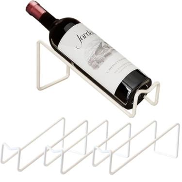 Imagem de 4 peças de rack de vinho de metal independente - suporte de rack de vinho de mesa/bancada - rack de armazenamento de garrafa de vinho, suporte de suporte de vinho de festa, presentes de vinho