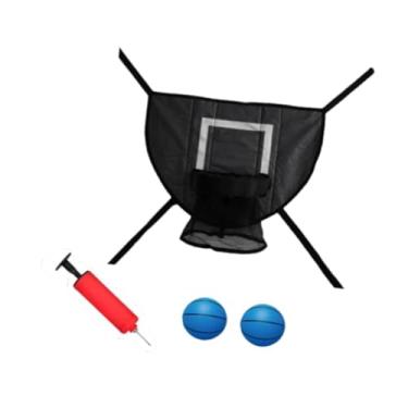 Imagem de UGPLM Mini cesta de basquete para trampolim, acessório para trampolim para todas as idades, jogo de gol, suporte de basquete universal fácil de montar,