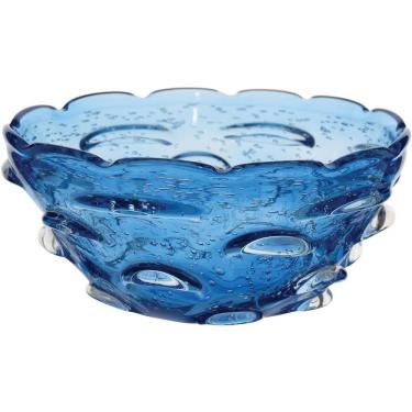 Imagem de Palazzo Centro Mesa 9X18X18Cm Vidro Azul