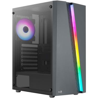 Imagem de Gabinete Gamer Aerocool Blade V1, Atx, Rgb, 4x Coolers, Lateral Em Vidro Temperado, Preto - 78111