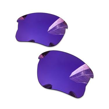 Imagem de Lentes de reposição espelhadas polarizadas premium Combime 8 para óculos de sol Oakley Flak Jacket XLJ OO9009 - Roxo espelhado, Roxa, One Size