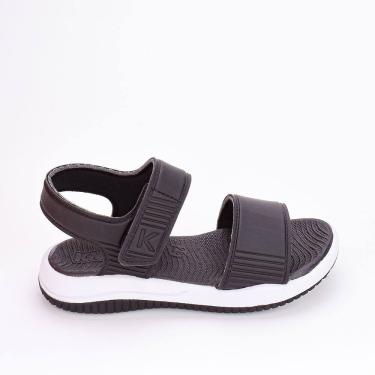 Imagem de Sandália Infantil Masculina Kidy Fly Básica Preto e Branco