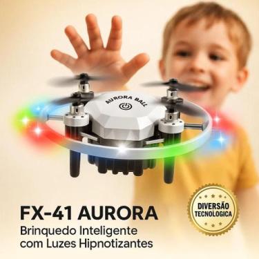 Imagem de Drone Controle Remoto Giratório 360º Voa 100M Aurora Ball FX 41 Presen