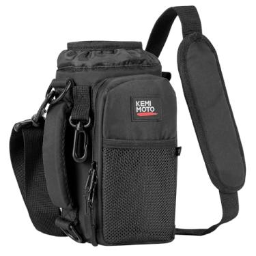 Imagem de KEMIMOTO Bolsa Porta-Garrafa De Água, Com Alça Ombro Ajustável, Para Caminhadas, Compatível Yeti Stanley Slm 32 Oz, 40 Oz (Preto-1, Elástico-32 Oz)