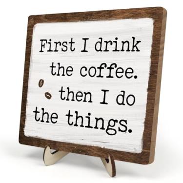 Imagem de DMADNF Placa De Sinalização Para Cafeteria, Placas Estação, Decoração Vintage Cozinha, Acessórios, Café Fazenda