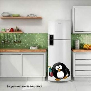 Imagem de Adesivo De Geladeira Pinguim Com Vinho - Lojinha Da Luc Adesivos