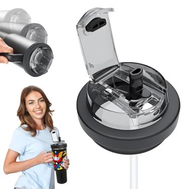 Imagem de Substituição da tampa do copo de 1,134 g – à prova de vazamento, à prova de derramamento com capa contra poeira, compatível com Stanley Quencher 1,134 g, tampa reutilizável para viagens e uso diário