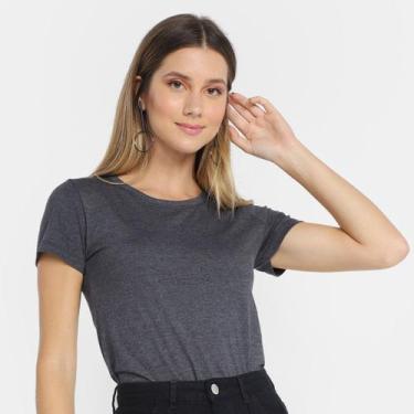 Imagem de Camiseta Hering Lisa Feminina, Mescla, P