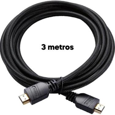 Imagem de Cabo Hdmi 3 Metros 4K Hd Full Hd Perfeito Alta Resolução