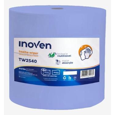 Imagem de Rolo Wiper TW2540 com 600 Toalhas Descartáveis Azul Inoven