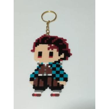 Imagem de Chaveiro Tanjiro Kamado Pixel Art - Pixel Jipa