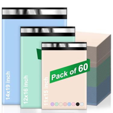 Imagem de Oududianzi 60 peças de envelopes de poliéster, envelopes de envio, sacos de embalagem de plástico, envelopes autovedantes, sacos de poliéster para pequenas empresas, sacos de envio para roupas (3