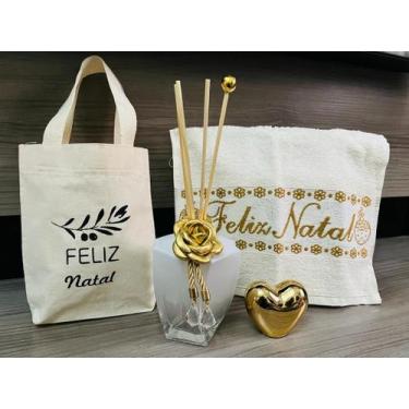 Imagem de Kit Aromatizador de Ambiente Toalha Presente De Natal Lavabo Enfeite -