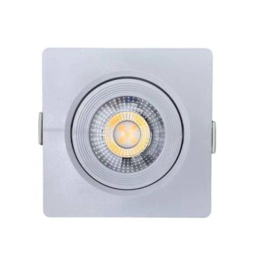 Imagem de Spot LED Embutir 10W PP Direcionável Sanca Gesso Quadrado Bivolt