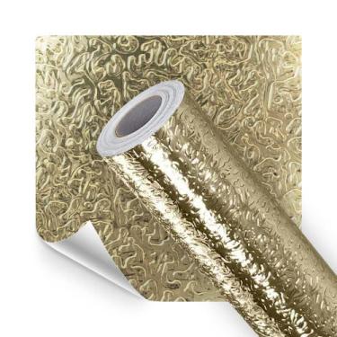 Imagem de Adesivo Revestimento Cozinha Vinilico Alta Temperatura Dourado 5M - Op