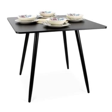 Imagem de Mesa Sofia Quadrada 80CM MDF Pés em madeira Cozinha Sala de jantar