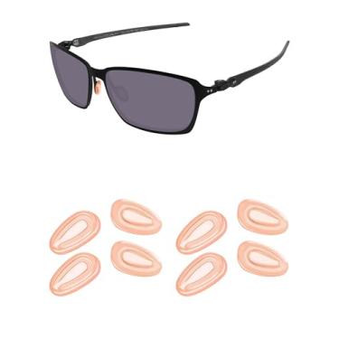 Imagem de Kygear 4 pares de peças de nariz de substituição de silicone laranja compatíveis com óculos de sol balísticos Oakley C Wire 2011/Crosshair TI/Crosshair Si, almofadas de nariz de borracha de silicone