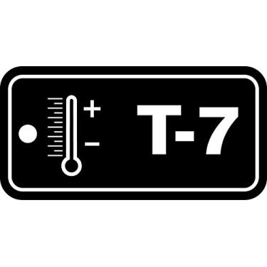 Imagem de Accuform Etiqueta padrão de fonte de energia TDF807VPE Plastic"T-7 Thermal", 3,5 cm L x 7,6 cm C, branco em preto