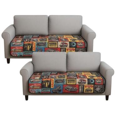 Imagem de Conjunto 2 Capa Protetora Impermeável para Assento Sofás de 2 e 3 Luga