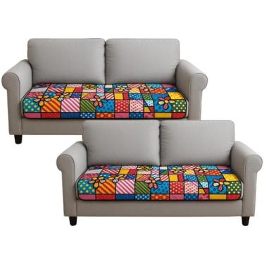 Imagem de Conjunto 2 Capa Protetora Impermeável para Assento Sofás de 2 e 3 Luga