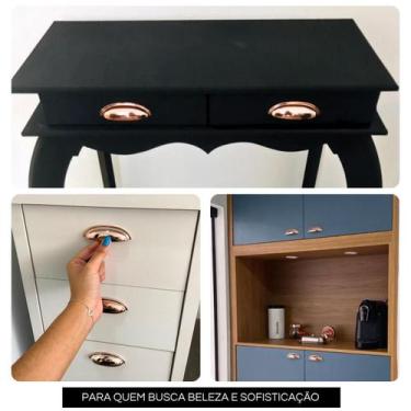 Imagem de Puxador Concha para Gavetas, Móveis e Portas, em Metal - Compras Fácei
