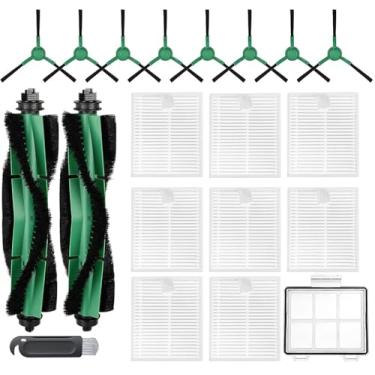Imagem de Acessórios de peças de reposição para iRobot Roomba Combo Essential Vac 2 Vac 104/105 Y0110, Y0112, Y0140, Q0120 Q052 Y014020 2 rolos de escova principais, 8 filtros Hepa, 1 pré-filtro, 8 escovas