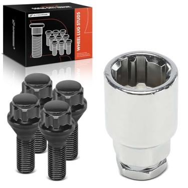 Imagem de A-Premium Porcas de roda M14-1.50 de 5 peças compatíveis com Volkswagen Passat 2005-2010/2012-2019, Tiguan 2009-2019, Golf, Beetle, Eos, Golf Alltrack, Passat CC, Phaeton, Polo, dianteiro e traseiro