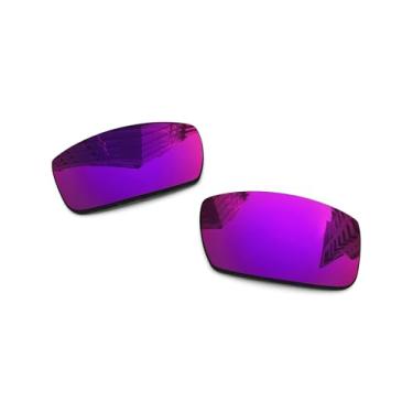 Imagem de Lentes de reposição polarizadas de 1,6 mm para óculos de sol Oakley Gascan OO9014, proteção UV, lente espelhada escura - Mais opções, Sol da meia-noite - polarizado espelhado, One Size
