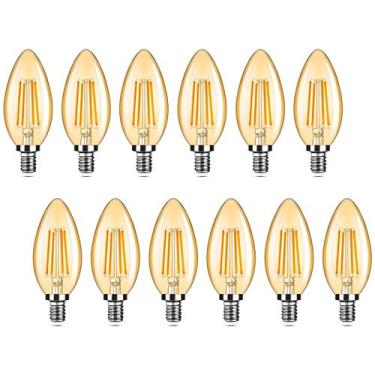 Imagem de Lâmpadas LED de candelabro Yochoice 4W 2200K âmbar branco quente
