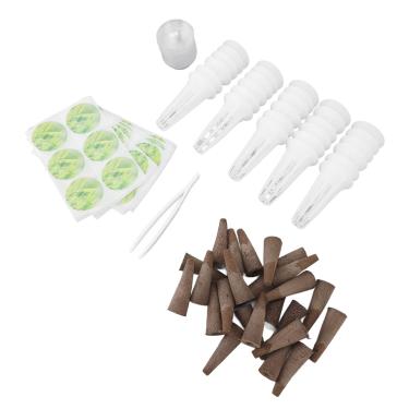 Imagem de Kit de Vagem de Sementes Hidropônicas, Turfa Plástica Stoilless Cestas Cultivadas Esponjas Cultivadas Cúpulas Vagem Rótulos Tweezer para de Cultivo de Jardim Interno,