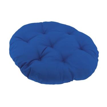 Imagem de Bothyi Almofada para cadeira suspensa em formato de ovo, almofada para cadeira de balanço, decorativa portátil para assento de rede, cesta suspensa, piso de, Azul