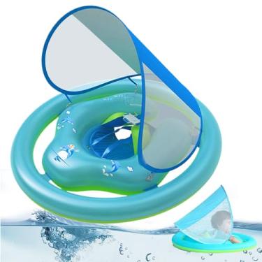 Imagem de Flutuador Para Bebé Com Cobertura,Boia Inflável Para Piscina Com Cobertura | Brinquedos Aquáticos Infláveis para Crianças Atividades ao Ar Livre Verão Praia Viagens Férias
