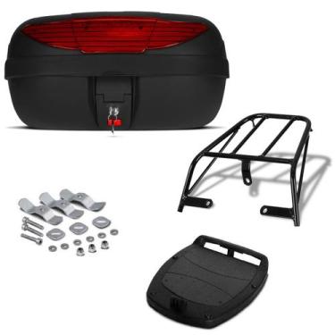 Imagem de Bau 45 Litros Pro Tork + Bagageiro Ybr 125 2000/08, VERMELHO, YBR 125 