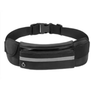 Imagem de Pochete Esportiva Corrida Slim Impermeável Porta Celular Porta Garrafa De Água Caminhada Academia cor Preta