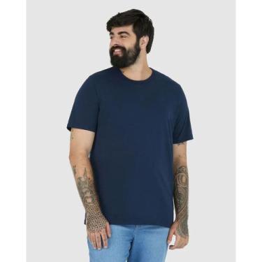 Imagem de Camiseta Básica Masculina Malwee Plus Size Ref. 87847, Azul marinho, G