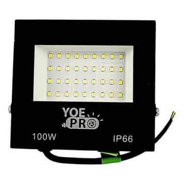 Imagem de Refletor Led Branco Frio 100w 6k Bivolt Ip66 9000lm Yoe Pro