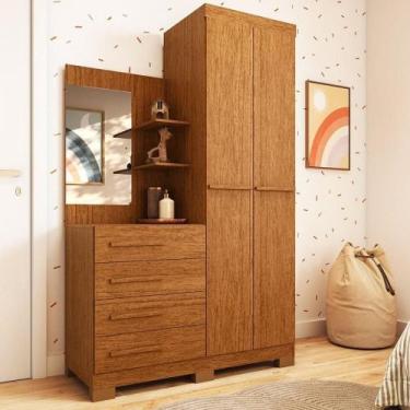 Imagem de Guarda-roupa Infantil 2 Portas 4 Gavetas e Espelho 110,20cm X 183cm 10